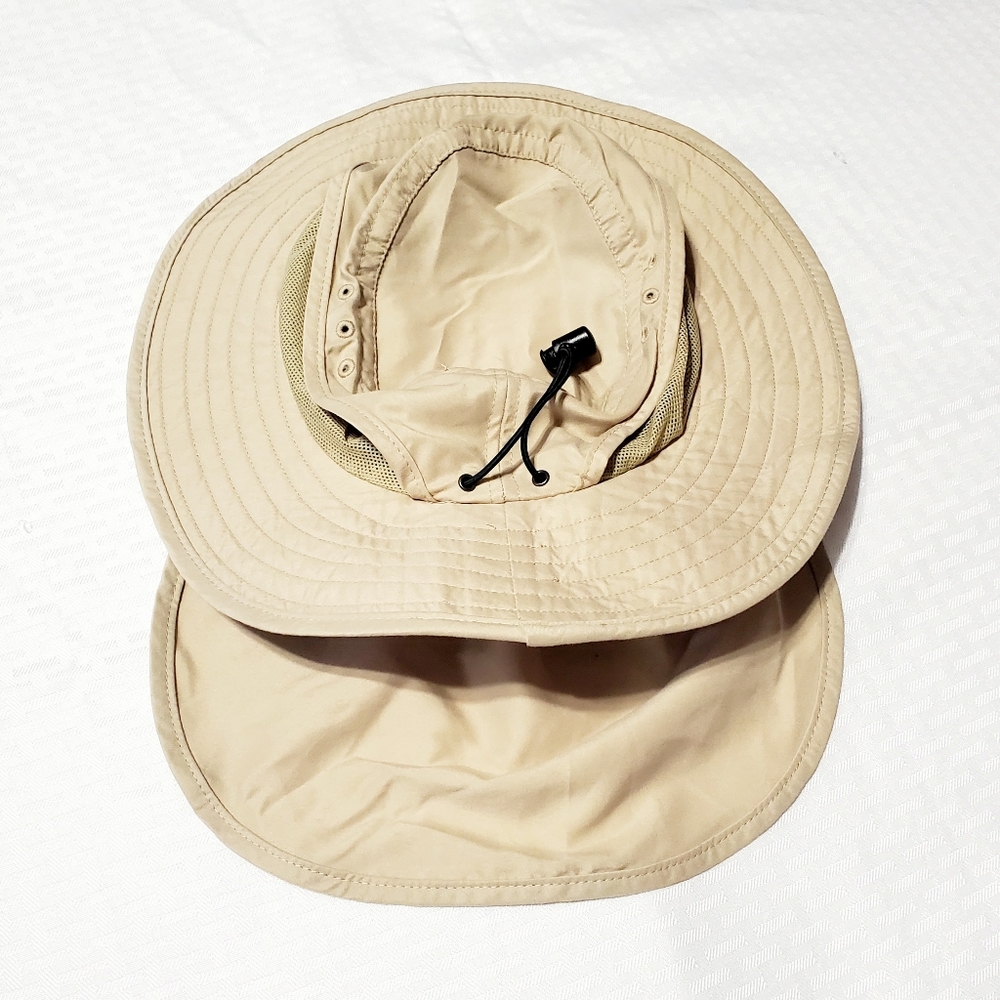 Wembley Outdoor Hat UPF 30 Hat with Neck Flap Men's Khaki